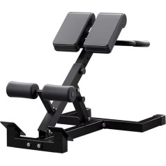 Hyperextension Bench for Back, Abs, Leg Training, Height Adjustable, Heavy Duty, Compact Home Gym Equipment