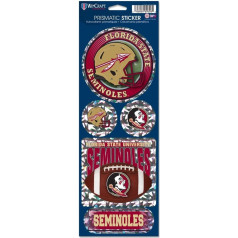 Wincraft NCAA Florida State Seminoles Old Logo Prismatic Stickers, Team Color, One Size