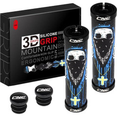 Chooee Silicone Mountain Bike Grips, MTB Grips Double Lock on Bicycle Handlebar Grip