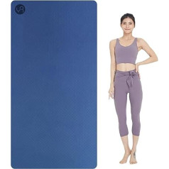 YUREN Große Trainingsmatte, 195 x 90 cm, umweltfreundlich, TPE, 10 mm dick, rutschfeste Trainingsmatte für Zuhause, Fitnessstudio, hohe Intensität, Fitness, Yoga, Cardio-Übungen, HIIT