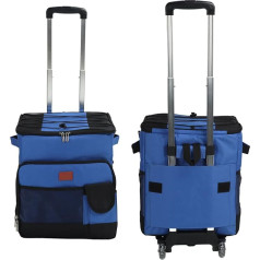 Socobeta Cooler with Wheels, 35L, Large Capacity, Rolling Cooler Bag, Oxford Fabric, Aluminium Foil, Waterproof, Leakproof, Portable Rolling Cooler Bag