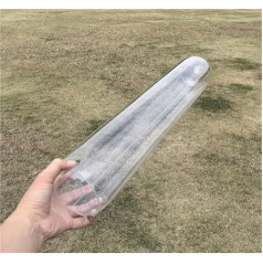 Inflatable Knee Pillow for Side Sleepers, Inflatable Travel Pillow, Transparent Pillow, Camping Pillow, Clear Pillow, Waterproof Pillow, Core, Travel Air Cushion (D10 x H 50 cm)