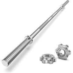 Gewichtheberstange, 144,8 cm, 2,5 cm, Standard-Hantelstange, gerade, olympisch, für Zuhause, Fitnessstudio, Gewichtheben, Krafttraining, Kniebeugen, Bankdrücken, Kreuzheben, Ausfallschritte, Hüftstoß