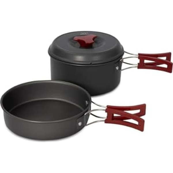 Bulin 3/5/11/20 Piece Camping Cooking Set for Outdoor Camping Cookware Pots, Lightweight Aluminium Camping Tableware, Foldable Camping Pots