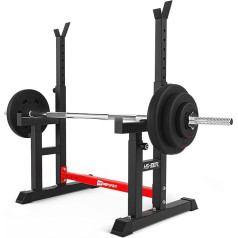 Hop-Sport Barbell Stand - Adjustable Power Rack for Squats & Bench Press, Robust Squat Rack, Ideal for Strength Training at Home, up to 400 kg Load Capacity