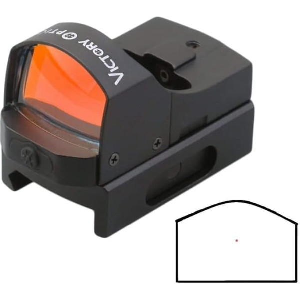 Maximtac Victory Optics Mini Red Dot Sight with 4 Lighting Levels for Long Guns