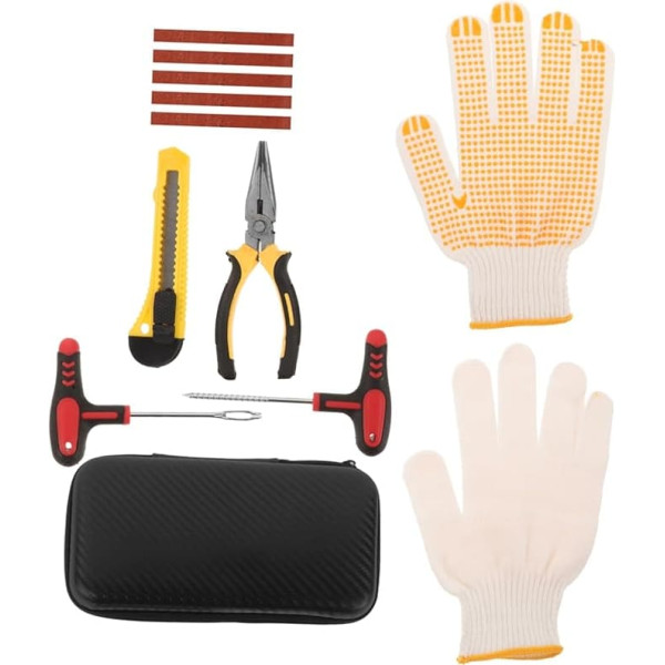 MUCKLILY Tyre Kit Heavy Duty Tyre Repair Tools Set for Car Electric