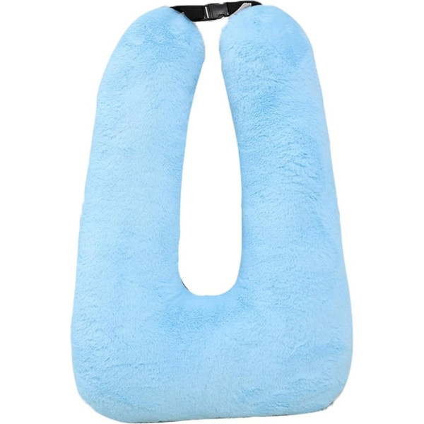 Explcior Traveling Car Pillow for Kids, Travel Car Pillow for Kids, Road Trip Pillow for Kids, Neck Pillow for Traveling Car Pillows, Soft Cotton Neck Pillows for Airplane, Car Seat (Blue)