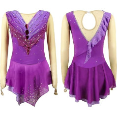 Rinkhockey Eiskunstlaufkleid For Damen Und Mädchen, Eislaufkleidung, Wettbewerb, Performance-Kostüm, Langärmelig