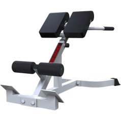 Beh Roman Chair Back Extension Height Adjustable Gym Beh for Home Gym, White, 108 x 56 x 67.5 - 92.5 cm