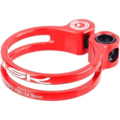 HESHUWEN Seat Clamp 31.8 mm 34.9 mm Ultralight Bicycle Seat Post Clamp 3 Colours Aluminium Alloy Bicycle Seat Post Clips MTB Seat Clamp Clamp (34.9 mm Red)