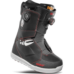 Thirtytwo Men's Lashed Double BOA Snowboard Boots, Black/White/Red (Crab Grip), 42.5 EU