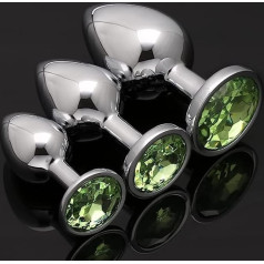 LQSSA 3 Round Metal Toys with Rhinestones, Multifunctional Play Devices, Gifts for Men and Women (Light Green)