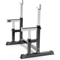 OWOHYG Squat Rack Adjustable Squat Rack Stand, 300 kg Max Load Barbell Squat Rack Stand, 80-120 cm Adjustable Bench Press Stand