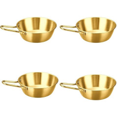 Avejjbaey 4pcs Edelstahl Stähle Camping Cup Castlery Schüssel Set Kleines Kochgeschirrset Mit Für Rucksackwanderungen Freien