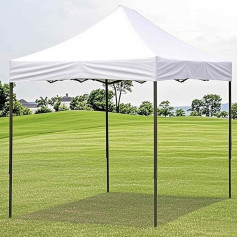 AWYYA Baldachinzelt 2x3m mit Logo und Größe, Faltbares Zeltdach, Vergrößerter Doppellagiger Regenschirm, Regenfestes Werbezelt, (White)