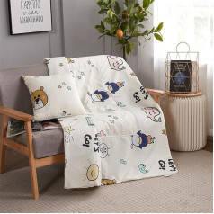 goodFarewell Kissendecke 2 in 1​ Reisedecke Kissen Quilt Multifunktionale Kissen Decke Nackenstützkissen Soft & Warm Nap Mat Kissen für Schlafsofa Bürostuhl （glückliche Familie）