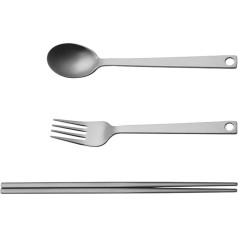 Camping Castlery Set Fork Löffel Chopstäbchen Metallgeschirr Leichte Utensilien Besteck Für Outdoor Picknicks Wanderungen Leichte Außenreise Utensilien
