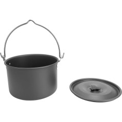 Riuulity Multifunktionales Aluminium -Legierungs -Lagerfeuer Hanging Pot Anti Stick Schicht für Familienversammlungen