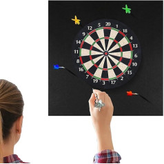 Dartscheiben-Rückwandschutz, Wandschutz für Dartscheiben, abnehmbarer schwarzer Mattenschutz, professionelle Qualität für Erwachsene, Spielzimmer, Garage, Zuhause, Klassenzimmer