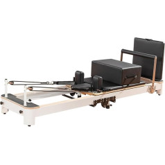 Pilates Reformer Machine Foldable Pilates Reformer Core Bed Equipment Machine Portable Pilates Machine with Springboard for Home Workouts