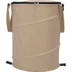 Eujgoov Faltbarer Camping -Müll mit Deckel 10 Gallonen Pop -up Utility Container Garten Garbage Bag (Brown)