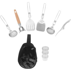 Abaodam 1Satz Camping Küchenutensilien Set Teilig Tragbare Kochutensilien für Grill Picknick und Outdoor Aktivitäten Ultraleicht und Organisiert Zubehör