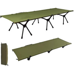 SLDAGe Camping Folding Bed for Adults, Ultralight Portable Camping Cot Bed Aluminium Sleeping Bed for Hiking Outdoor Travel 2 Heights