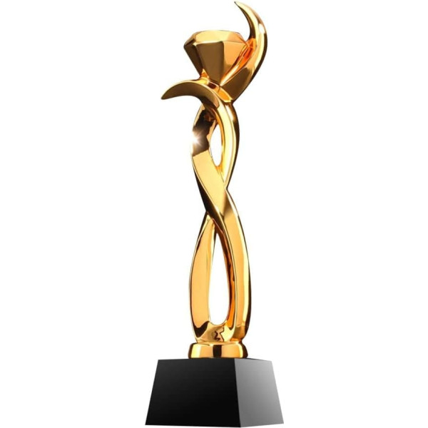 HLUONGTN Diamant-Kristall-Trophäen Kundenspezifische Trophäen Harz-Trophäen Jahresversammlung Metall-Trophäen Trophäen/D/8X8X30Cm