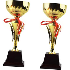 HLUONGTN Pack of 2 Classic Trophy Large Trophy Football Trophy MVP Trophy Gold Trophy Sports Competition Trophy Large Trophy