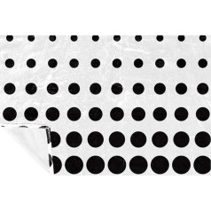 BestIdeas Decke mit schwarzen Punkten, weich, warm, gemütlich, Überwurf für Bett, Couch, Sofa, Picknick, Camping, Strand, 150 x 100 cm