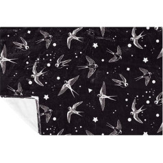 BestIdeas Flying Swallows Blanket Soft Warm Cozy Throw for Bed Couch Sofa Picnic Camping Beach 150x100cm