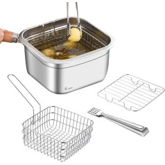 Camp Cook Set – 2.500 ml quadratischer Campingkochtopf, multifunktionales Set zum Wandern, Campingausrüstung, Fritteuse-Auflauf für Camping, Rucksackreisen