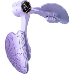 Thigh Trainer, Pelvic Floor Trainer, 360 Degree Rotation Exercise Device, Hip Trainer, Smart Screen Display, Count Family Fitness Muscle, Practising for Beginners, Adjustable