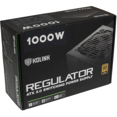 Kolink Barošanas avota regulators 80 plus gold, atx 3.0, pcie 5.0, modulārais - 1000 W