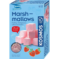 Kosmos 658304 Make Your Own Marshmallows, Make Fluffy Sweets, Mix with Strawberry Flavour, Past, Bring Experiment for Children from 8 Years