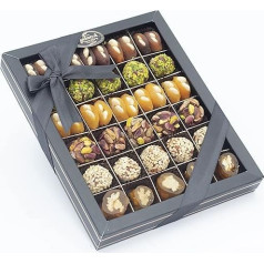 Palanci Rayiha Chocolates, Healthy Snacks 550 g, Vegan Candy Mix, Low Sugar, Dried Apricots, Pistachios, Almonds, Walnuts in Grape Syrup, Dried Fruits, Gift Set