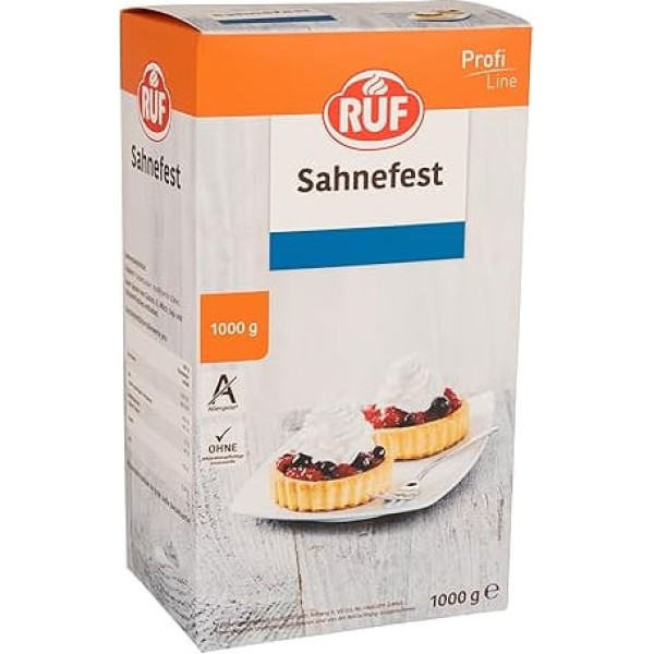 RUF Cream-proof, keeps whipped cream stiff, for whipped cream and cream cake, delays the soaking of fruit soils as a juice stop, 1 x 1000 g