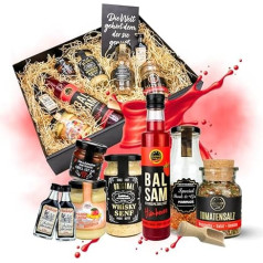 Filled Gift Basket for Gourmands, Gift Basket for Men and Women, Delicatessen Present Basket, Gluten-Free and Mediterranean