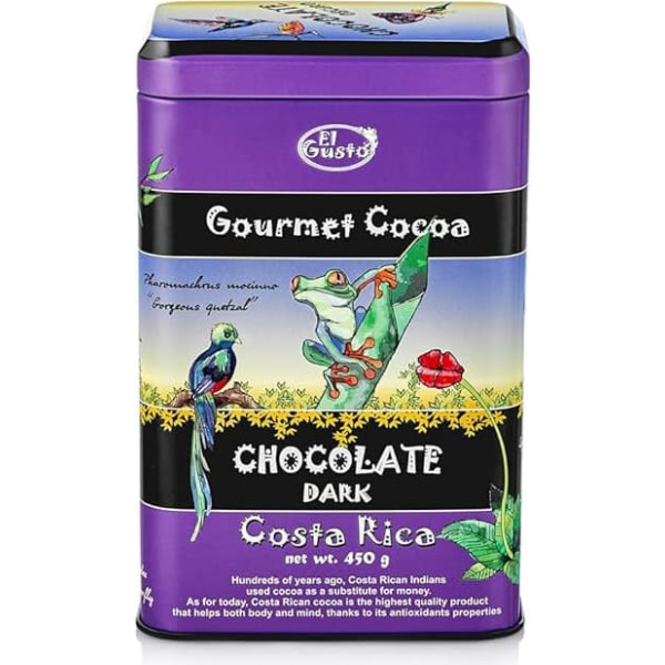 50% Gourmet Cocoa Powder from Costa Rica, Completely Natural Cocoa for Baking, Cane Sugar and High Flavanol Content, Preparation of Hot Chocolate, GMO Free, Single Origin (450 g)