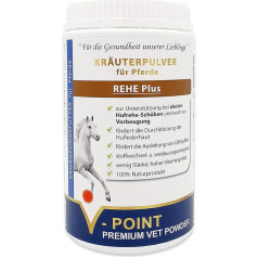 V-POINT REHE Plus for Acute Hoof Flurts for Prevention Promotes Blood Circulation of the Hoof Skin - Rosehip Powder Milk Thistle Spirulina (450 g)