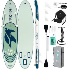 FunWater 320CM&350CM Stand Up Paddle Board Mit Vollem Zubehör Paddleboard SUP Board Mit Verstellbares Paddel, Pumpe, Reiserucksack, Leine, wasserdichte Tasche