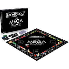 Winning Moves - Monopoly - Mega Black Edition - Board Game for Adults and Children - Age 8+ - German