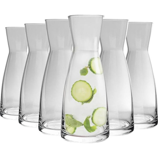 Bormioli Rocco Ypsilon Glass Carafes – 550 ml – Pack of 6
