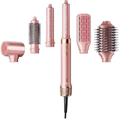 Mythsight 6-in-1 Airstyler - Curling Iron, Ion Hair Dryer and Straightener, Curling Brush - Auto Curls, Quick Drying, Volume - No Heat Damage - with Travel Bag and Heat Protection Glove