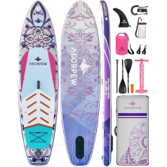 AEORPEW Inflatable Paddle Board for Women, 35.4 Inch Wide with Premium Paddle Board Accessories, Adj SUP Paddle, 100L Backpack, Suitable for Versatile SUP Boards of All Skill Levels