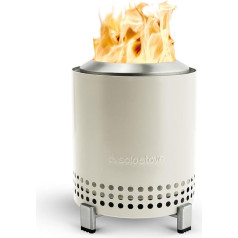 Solo Stove Mesa Outdoor Table Fire, Low-Smoke Mini Table Fireplace, Decoration for Garden, Patio and Balcony, with Pellets or Wood, Stainless Steel, Includes Stand, Storage Bag, 17.5 x 13 cm, 635 g,