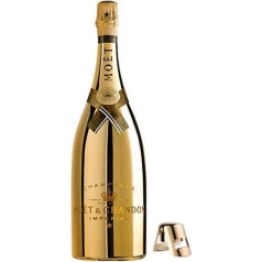 Moet & Chandon Imperial Champagne Gold Bright Night Light Bottle with LED Light Lighting Limited Edition Magnum with Stainless Steel Bottle Cap (1 x 1.5 L)