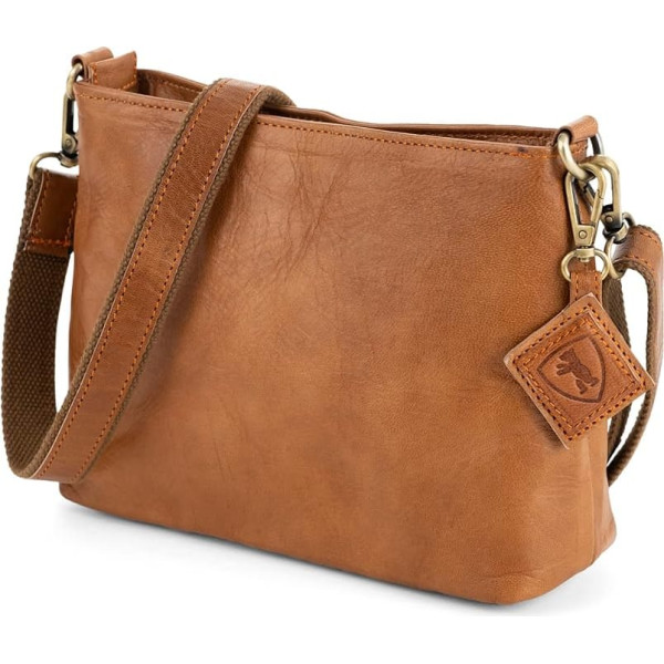 Berliner Bags Vintage Umhängetasche Marbella S, Mittelgroße Schultertasche Crossbody Bag aus Leder, Handtasche für Damen