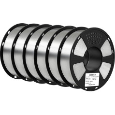 GEEETECH PLA Filament, Transparent, 6 x 1 kg for 3D Printers